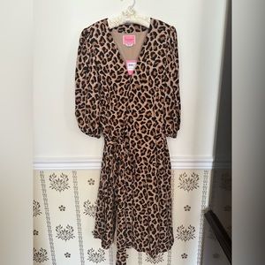 NWT Kate Spade Lovely Leopard Wrap Dress XL